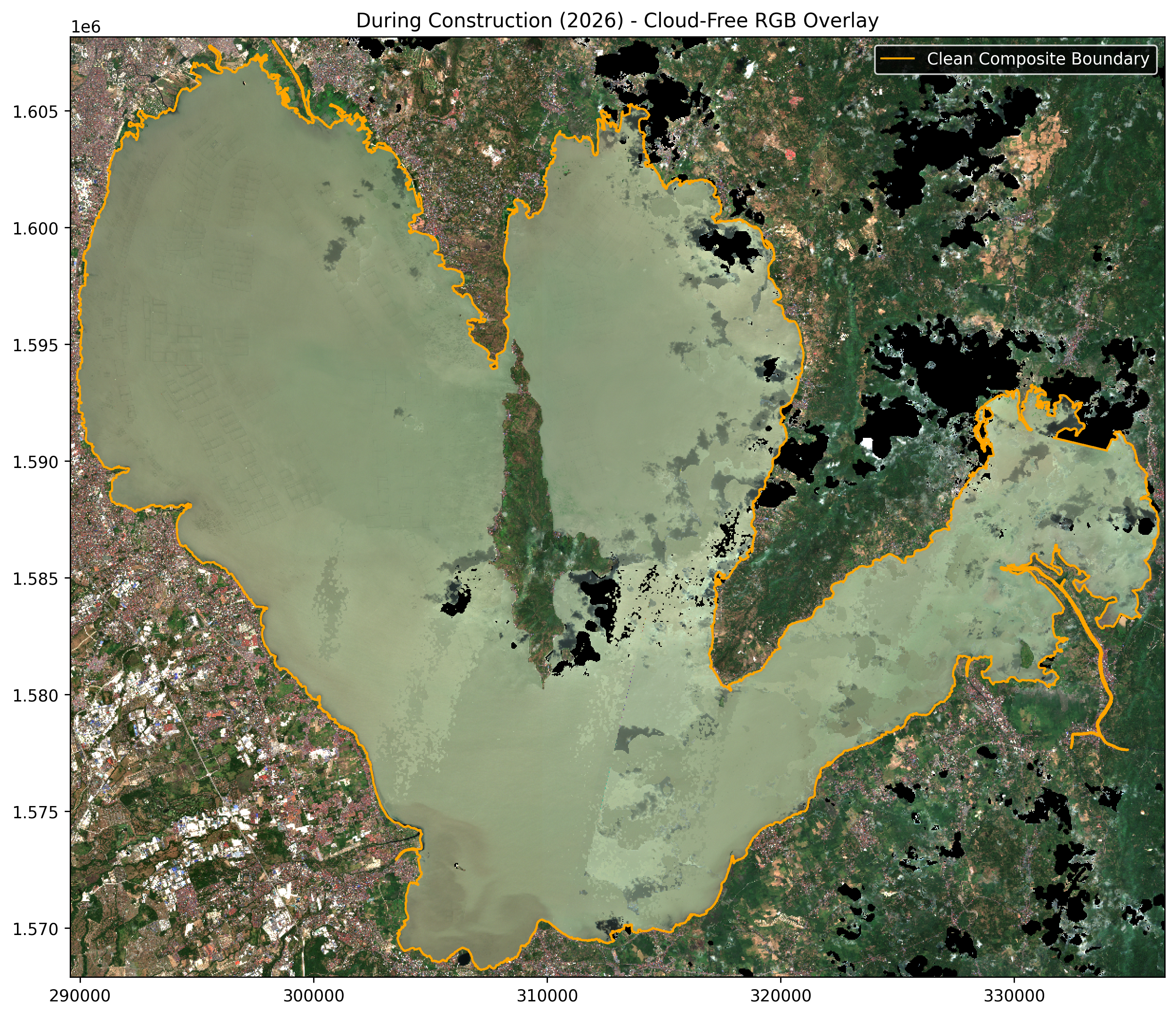 Synthesized cloud-free multi-temporal median composite
